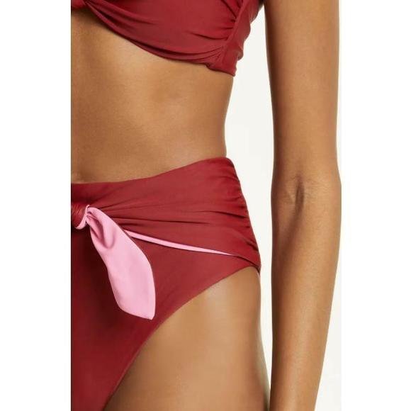 Veronica Beard Azoia Tie Front Bikini Bottoms Multicolor S - Picture 5 of 5